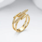 Multi-Layer Pavé Crossover Ring