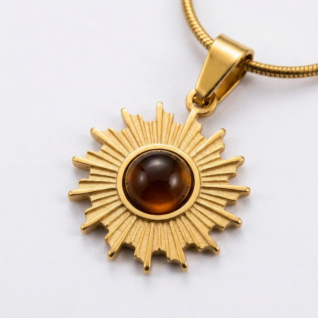 Miniature Sunflower Medallion Chain