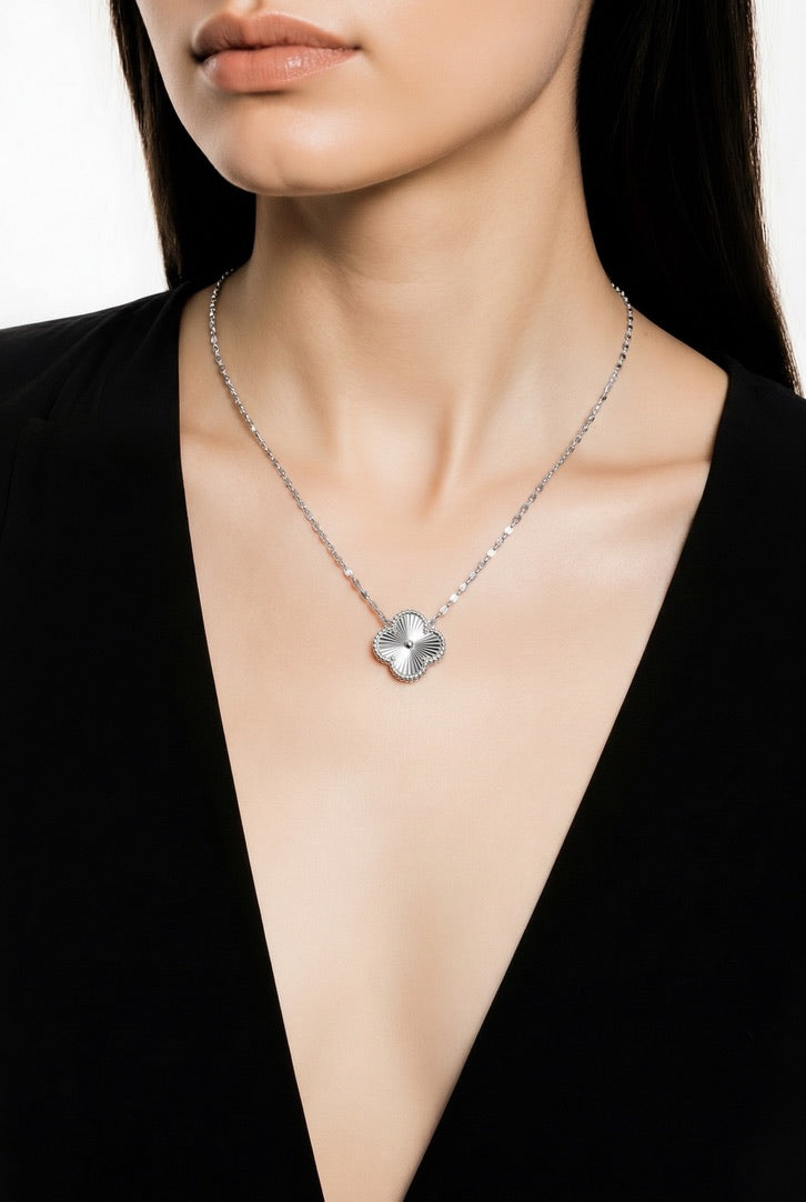 Petite Crystal Clover Pendant