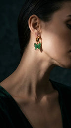 Jade Butterfly Chain Drops