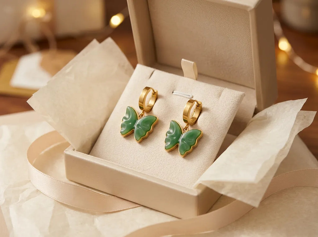 Jade Butterfly Chain Drops