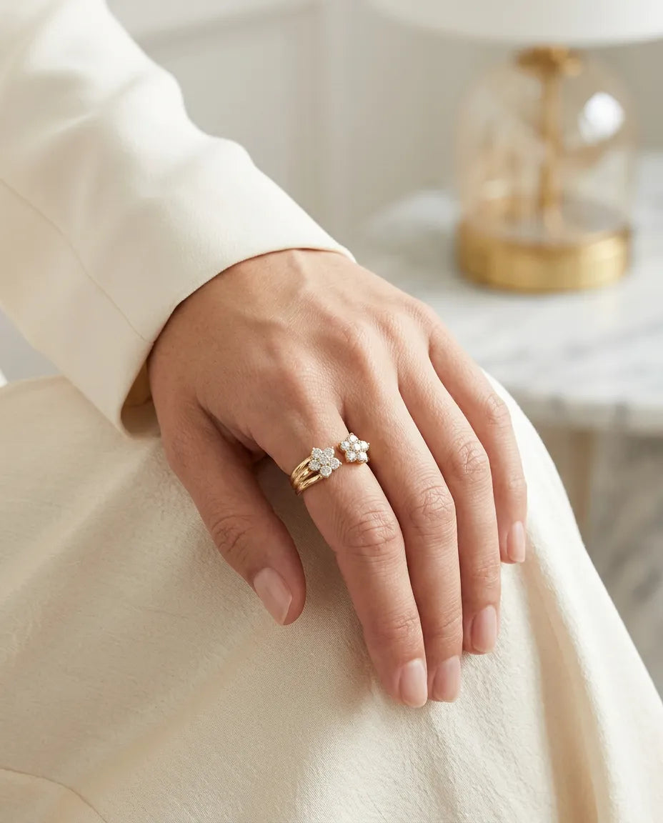 Blossom Pearl Open Ring