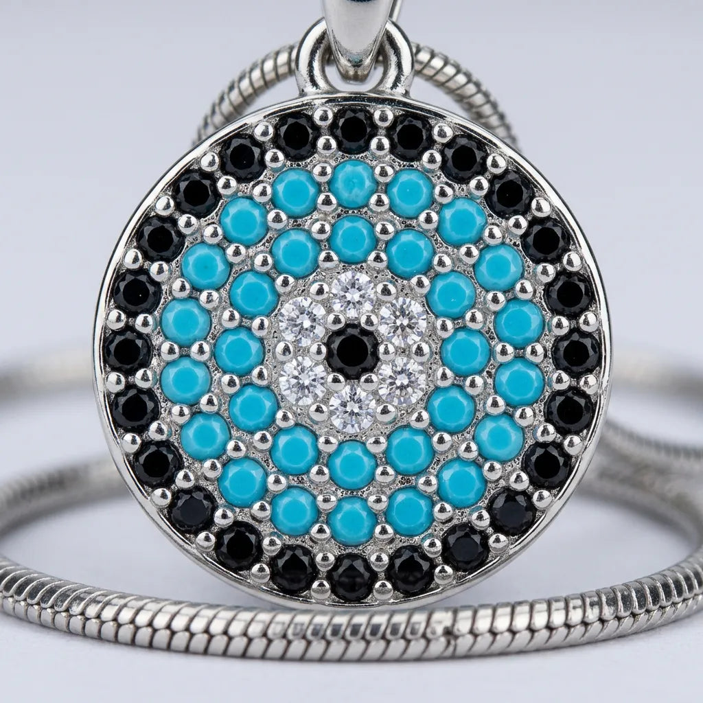 Double Layer Evil Eye Medallion