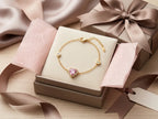 Blush Heart Solitaire Chain Bracelet