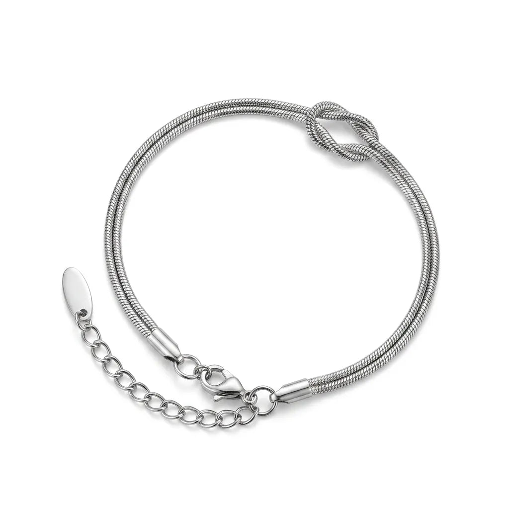 Sleek Infinity Knot Chain Bracelet
