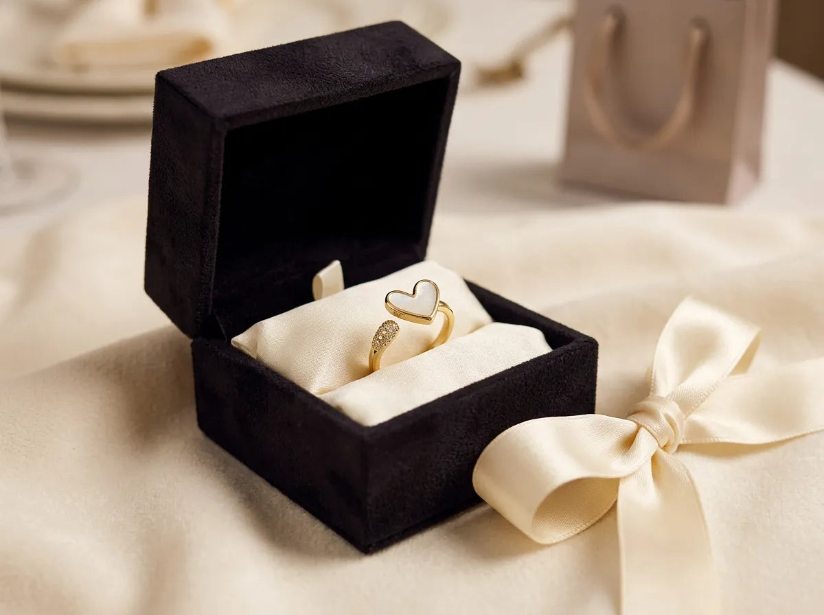 Aria Mother-of-Pearl Heart Ring