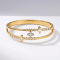 Imperial Quad-Clover Open Bangle