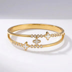 Imperial Quad-Clover Open Bangle