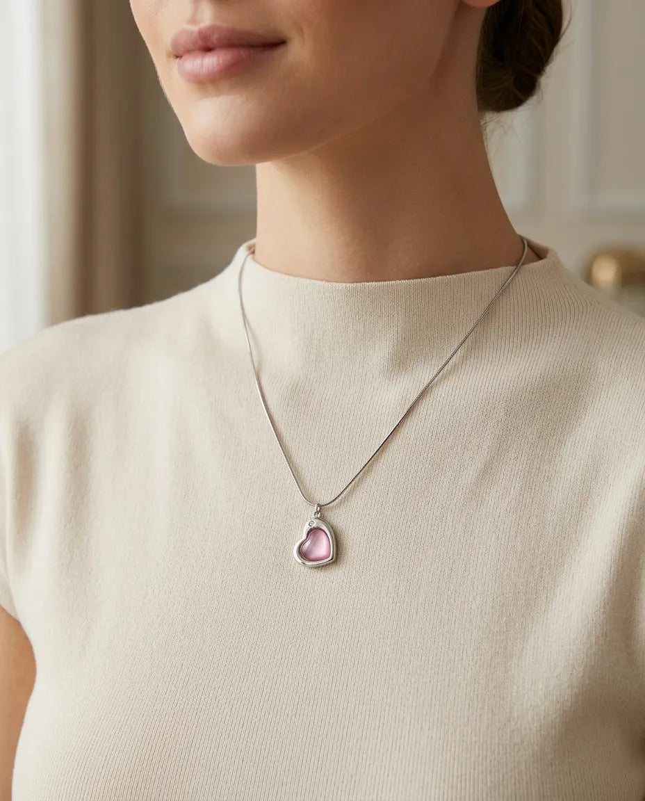 Amethyst Hued Gemstone Heart