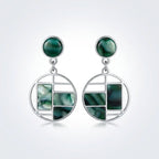 Abstract Geometric Jade Drops