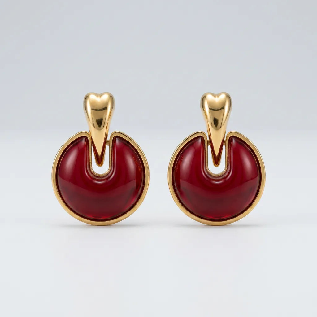 Crimson Drop Earrings