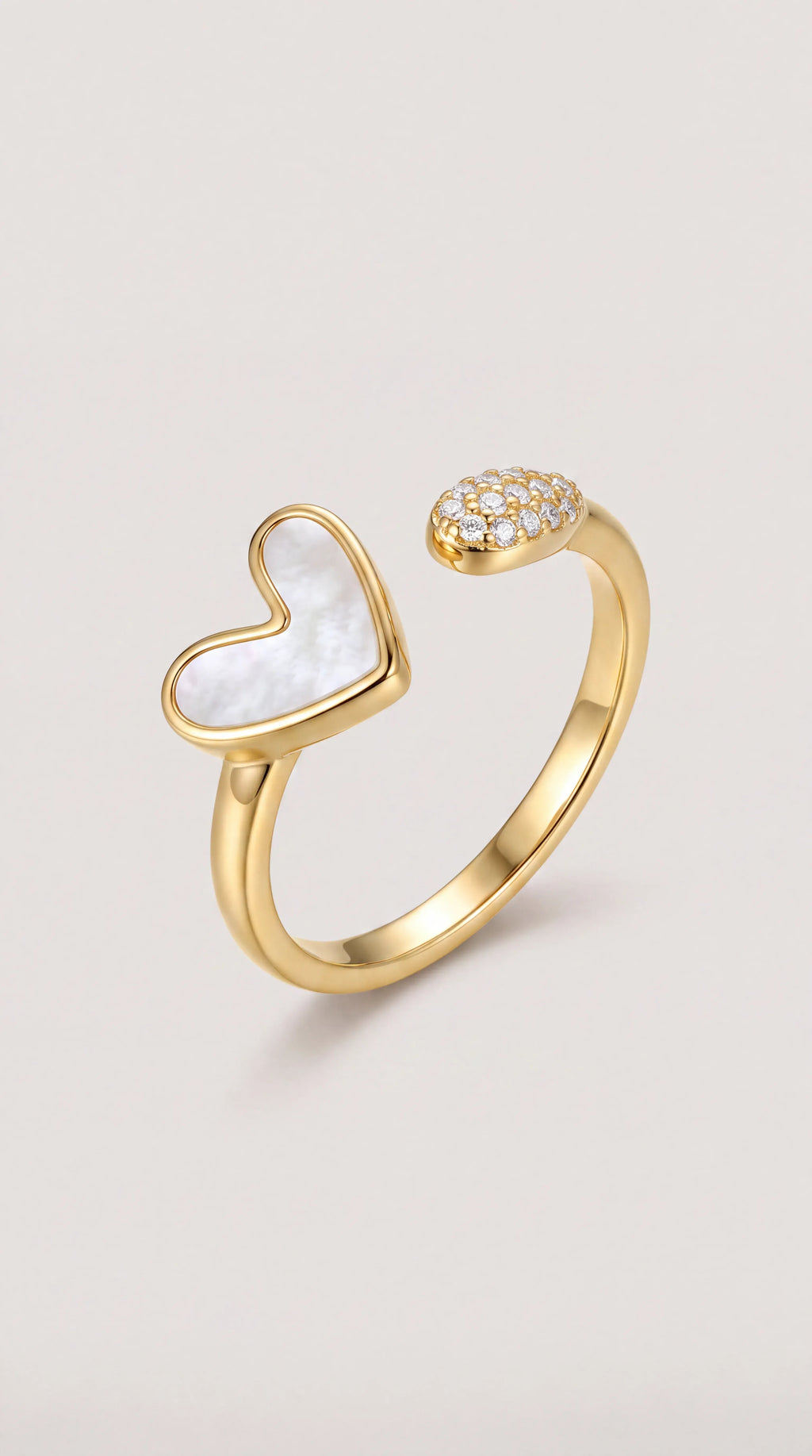 Aria Mother-of-Pearl Heart Ring
