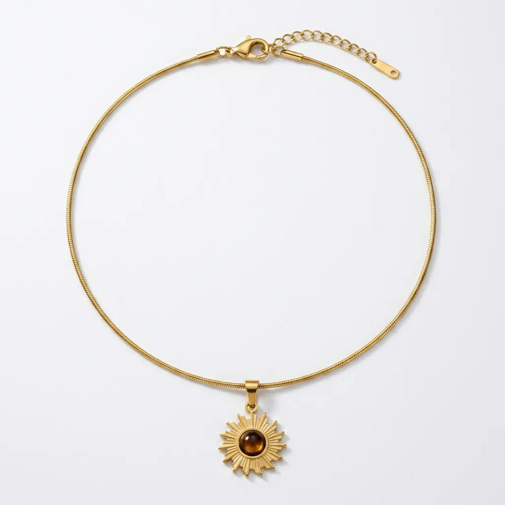 Miniature Sunflower Medallion Chain