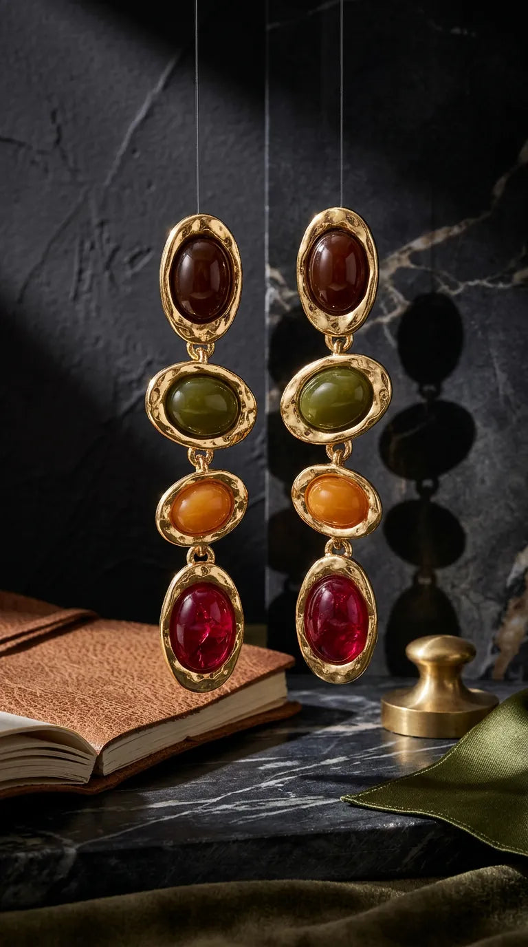 Multi-Tier Earth Gemstone Drops