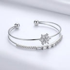 Seraphina Dual Solitaire Bangle