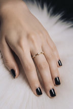 Dainty Tri-Solitaire Ring