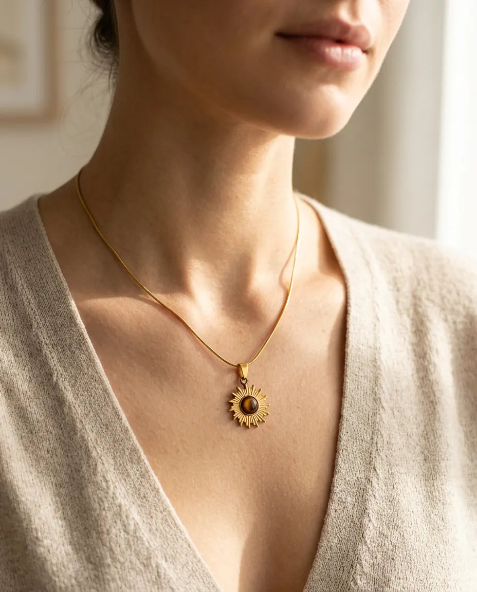 Miniature Sunflower Medallion Chain