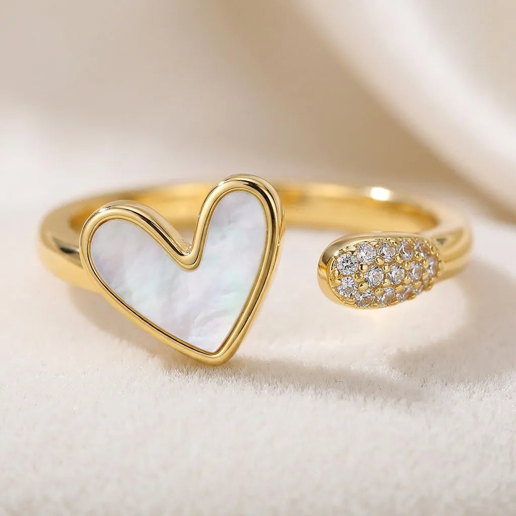 Aria Mother-of-Pearl Heart Ring