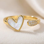 Aria Mother-of-Pearl Heart Ring