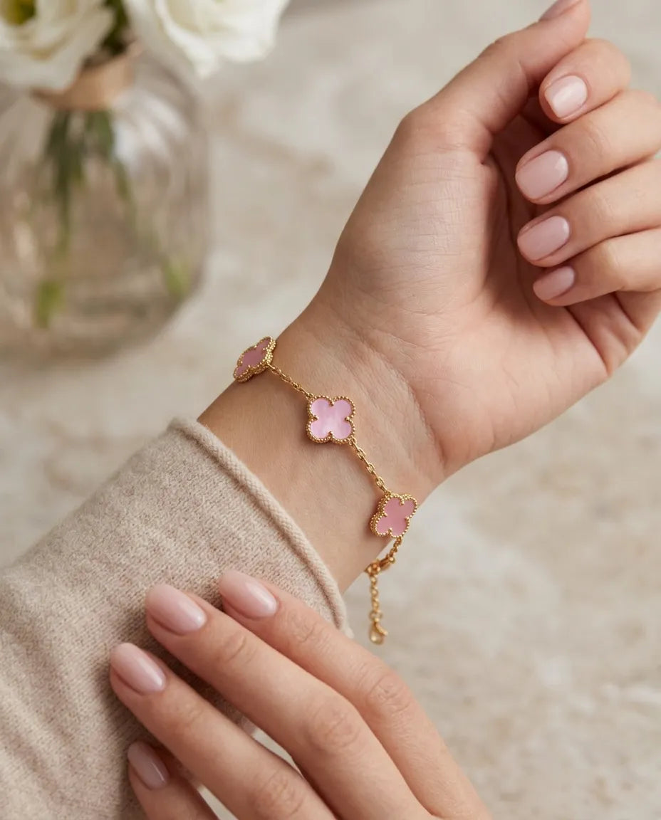 Blossom Pink Clover Bracelet