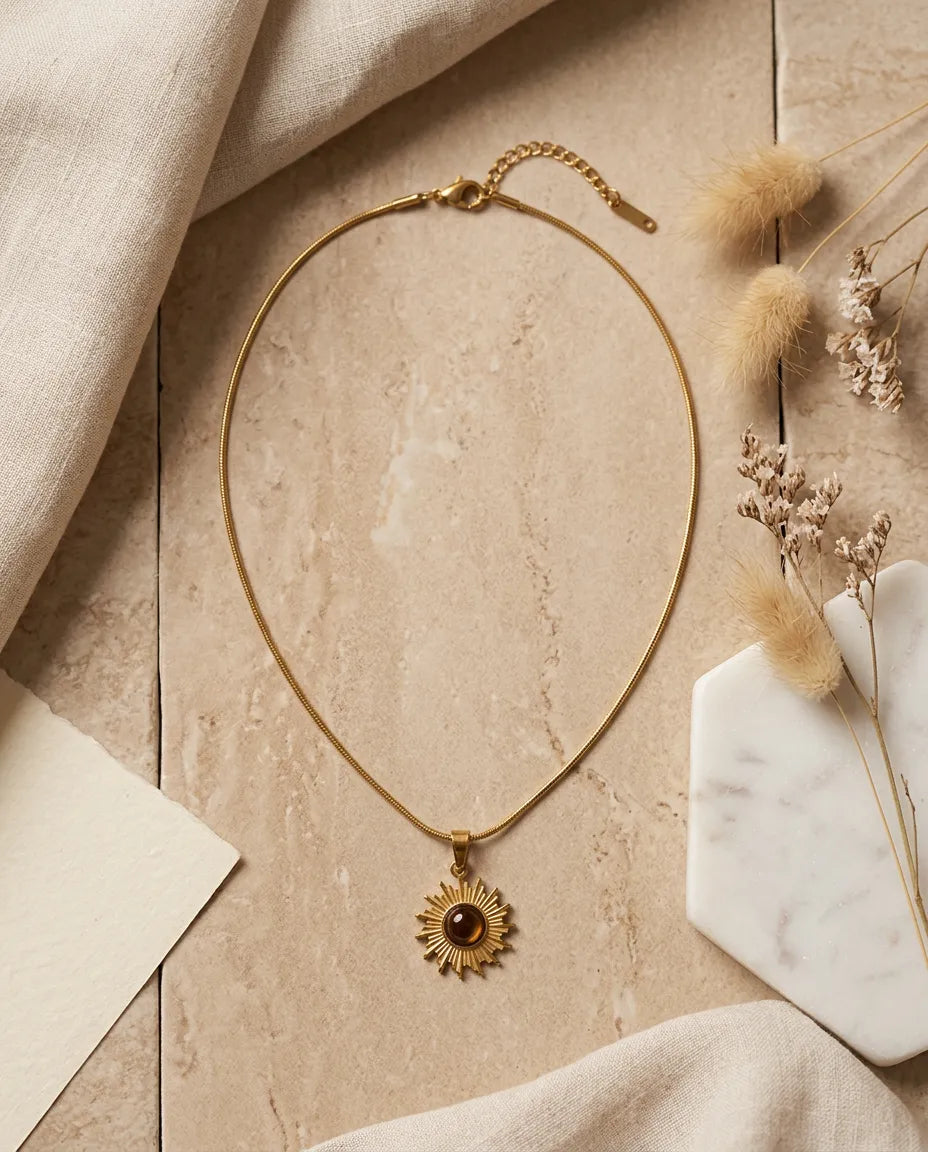 Miniature Sunflower Medallion Chain