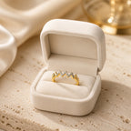 Solitaire Zig-Zag Eternity Ring