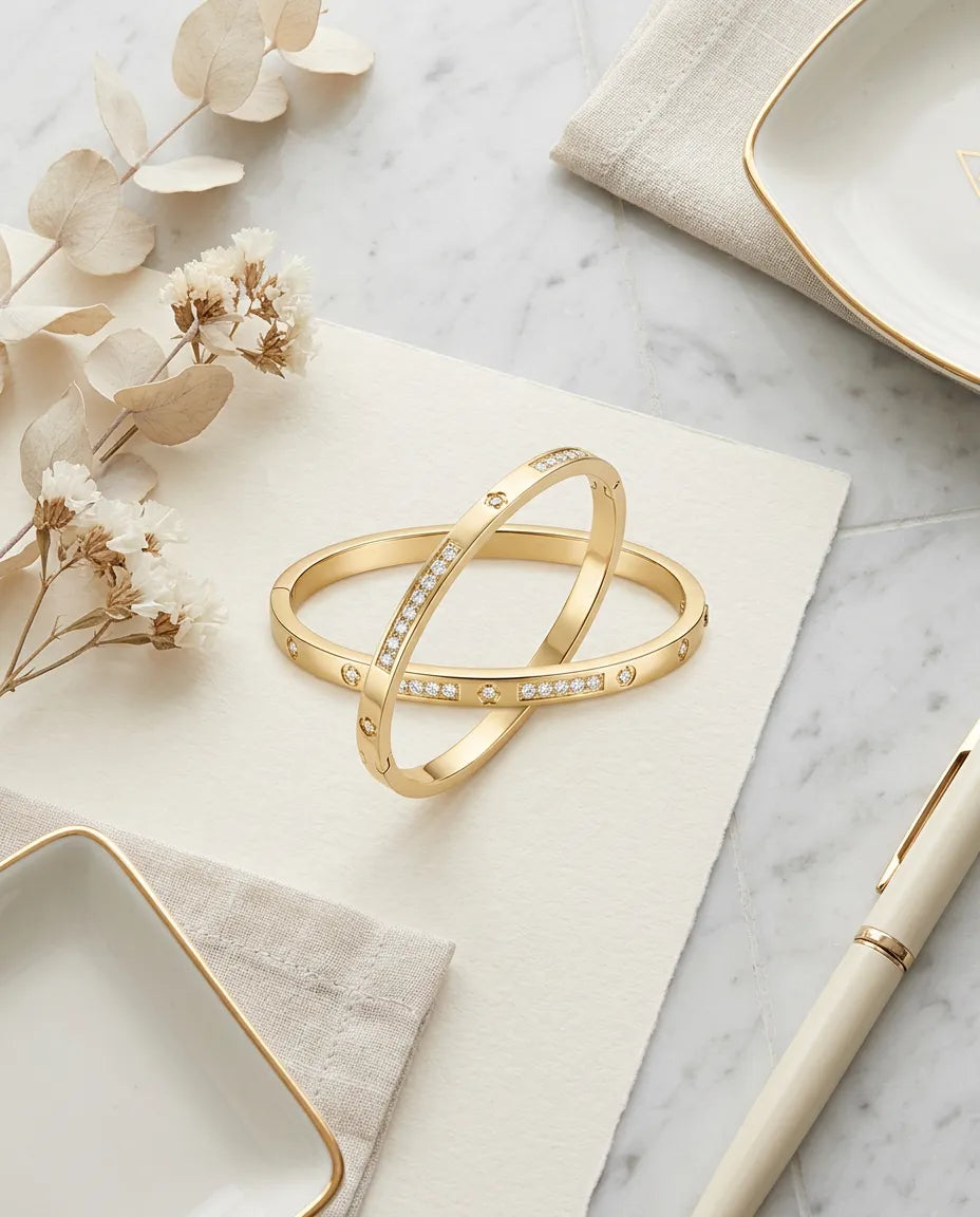 Modern Bar Hinged Bangle