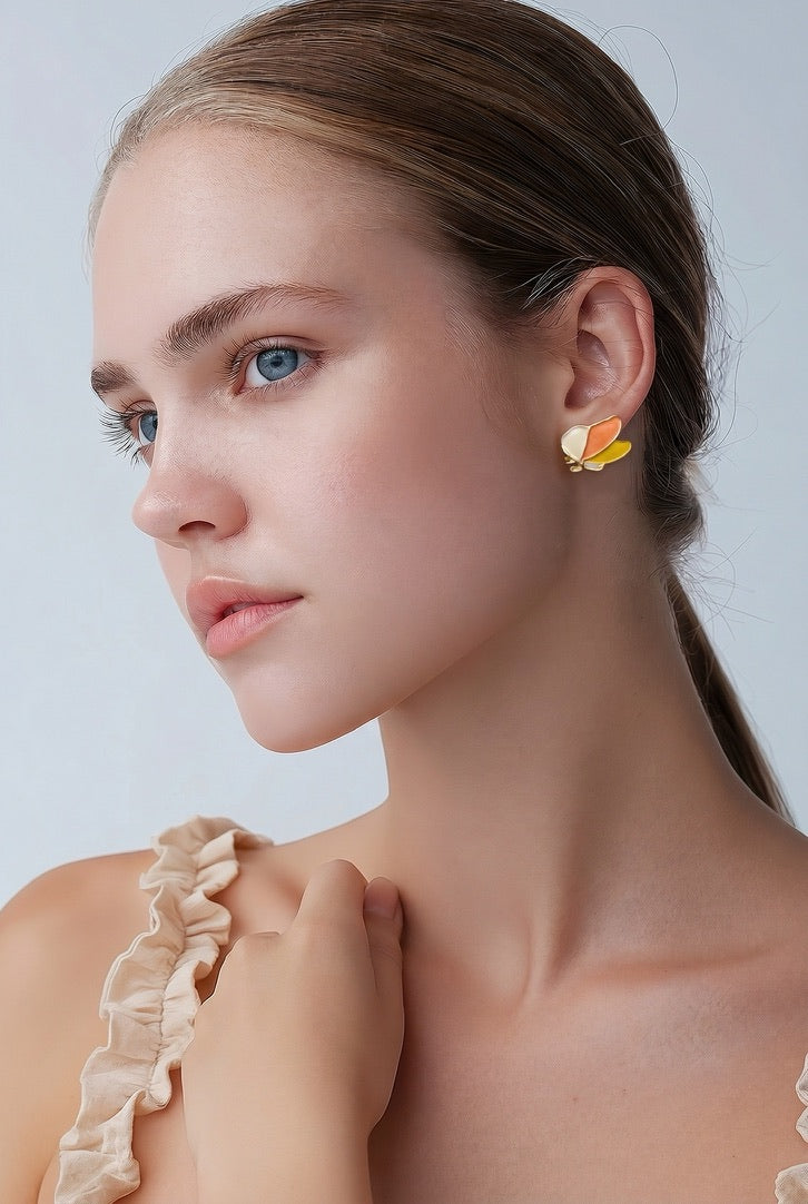 Filigree Pastel Leaf Earrings