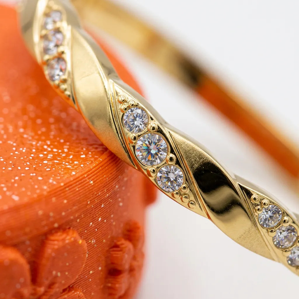 Twisted Pavé Rope Bangle