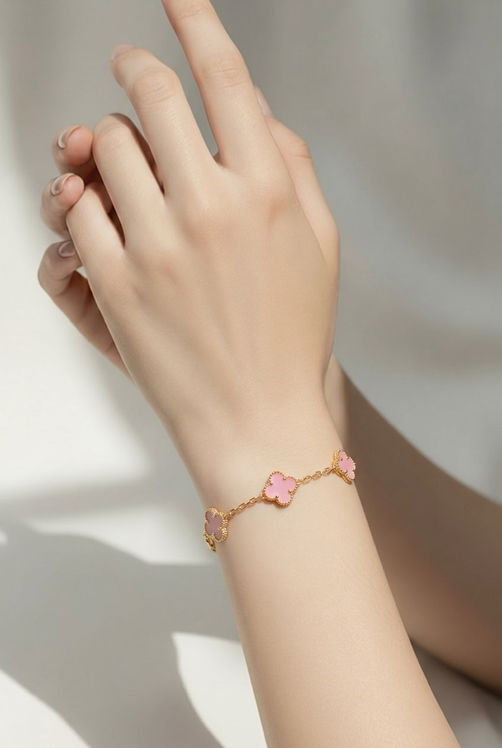 Blossom Pink Clover Bracelet