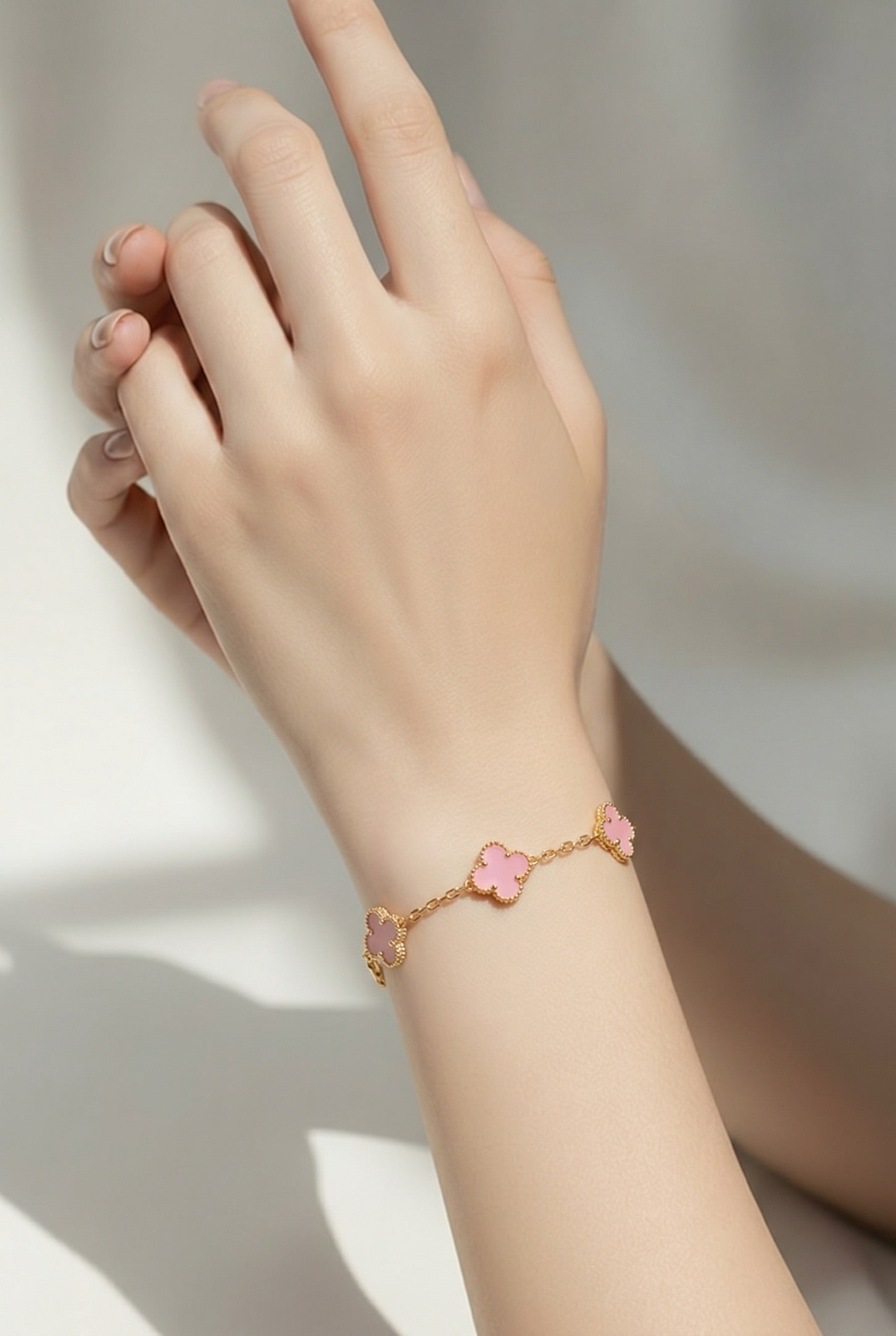 Blossom Pink Clover Bracelet