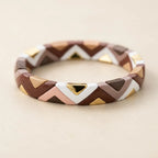 Chevron Brown Ceramic Bangle