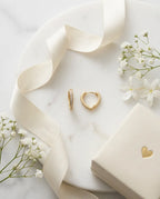 Eternal Heart Silhouette Hoops
