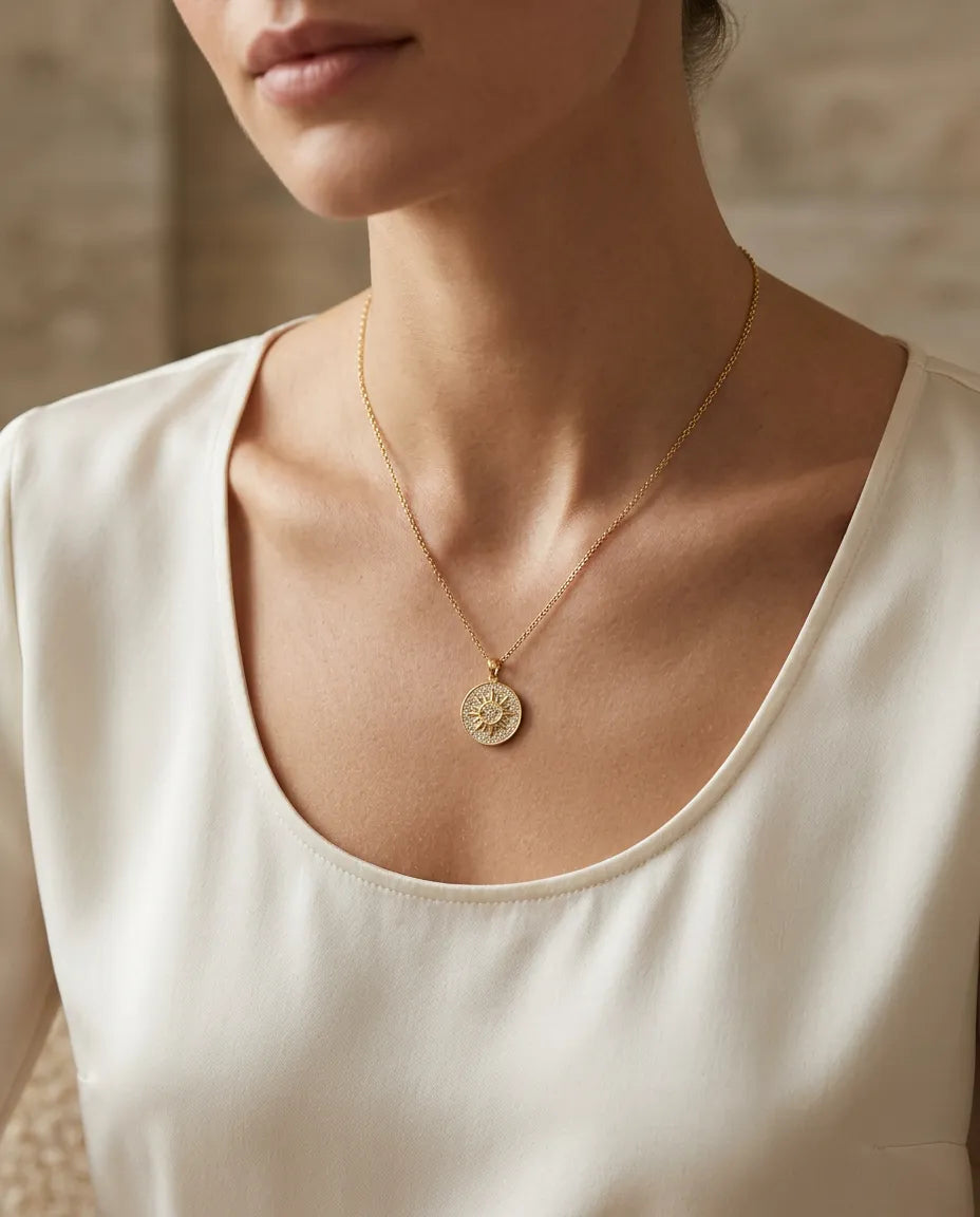 Celestial Sun & Moon Medallion