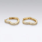 Eternal Heart Silhouette Hoops