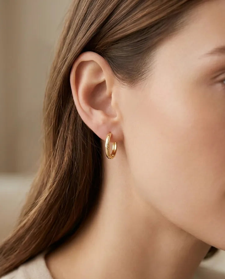Classic Sleek Huggie Hoops