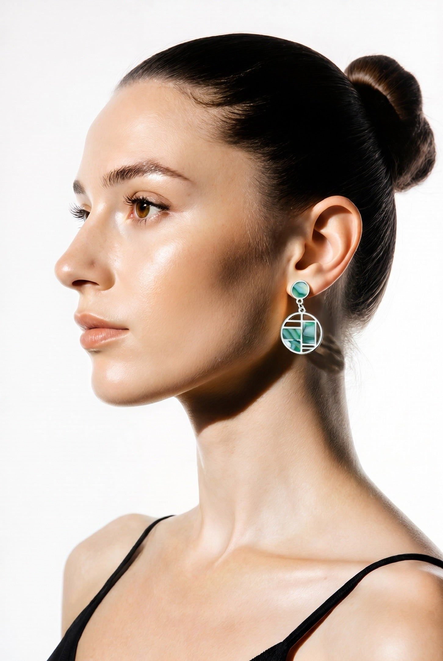 Abstract Geometric Jade Drops