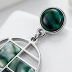 Abstract Geometric Jade Drops