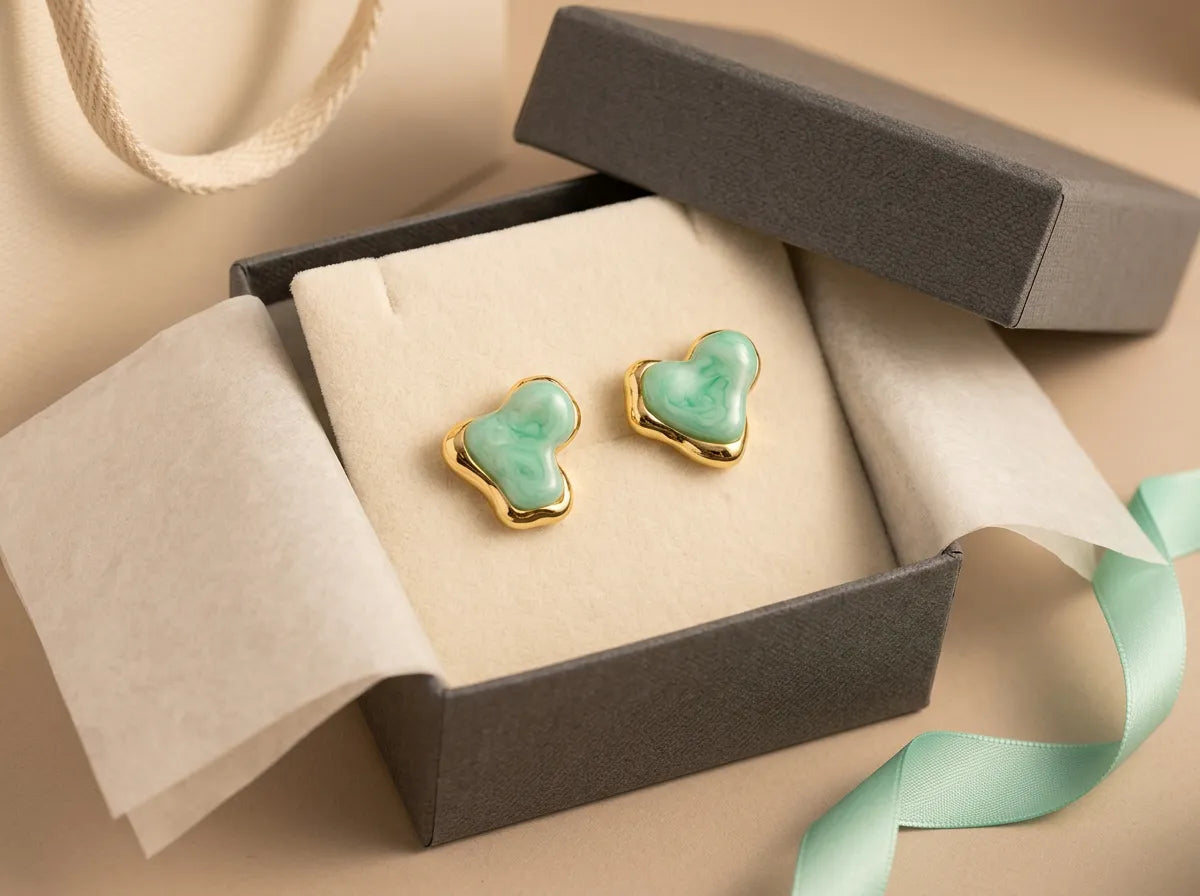 Asymmetric Mint Quartz Drops