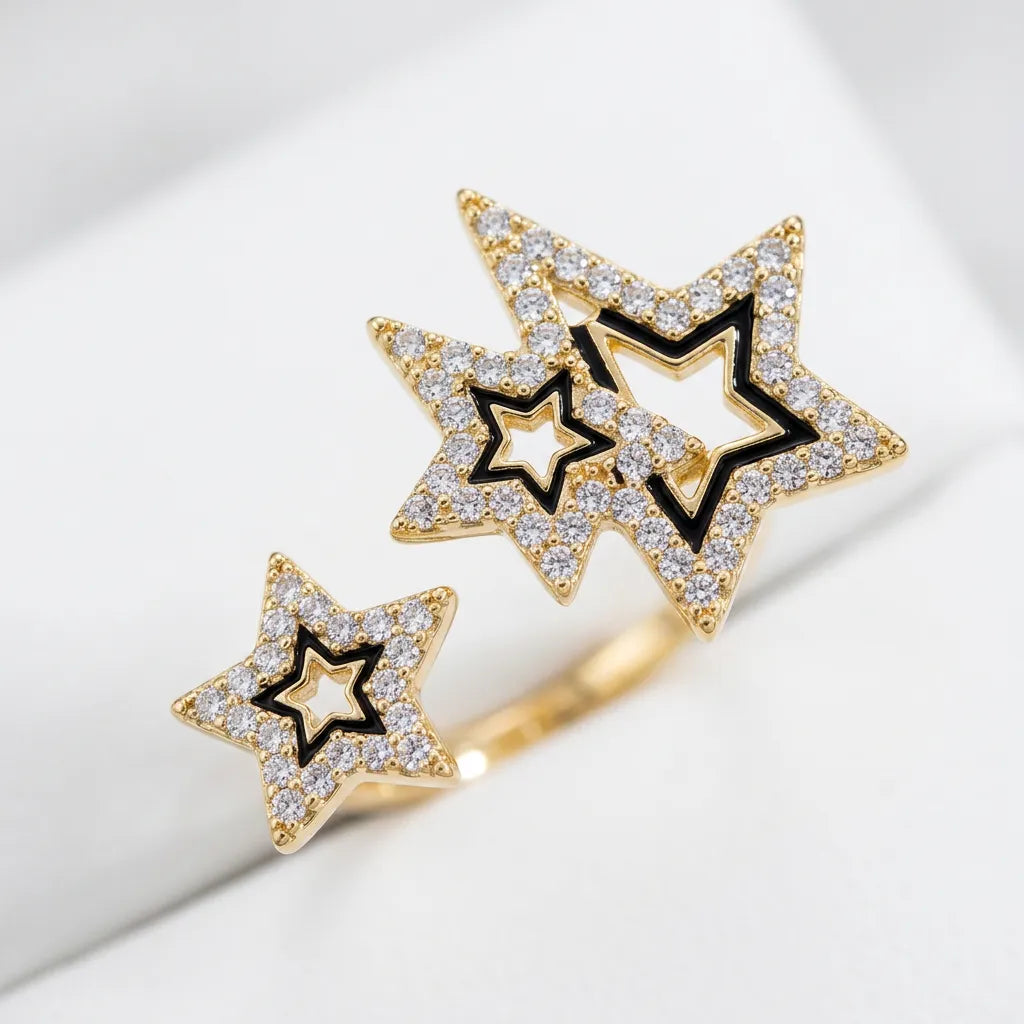 Celestial Triple Starlet Ring