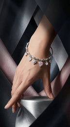 Multi-Heart Pastel Charm Bracelet