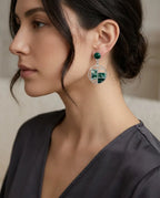 Abstract Geometric Jade Drops
