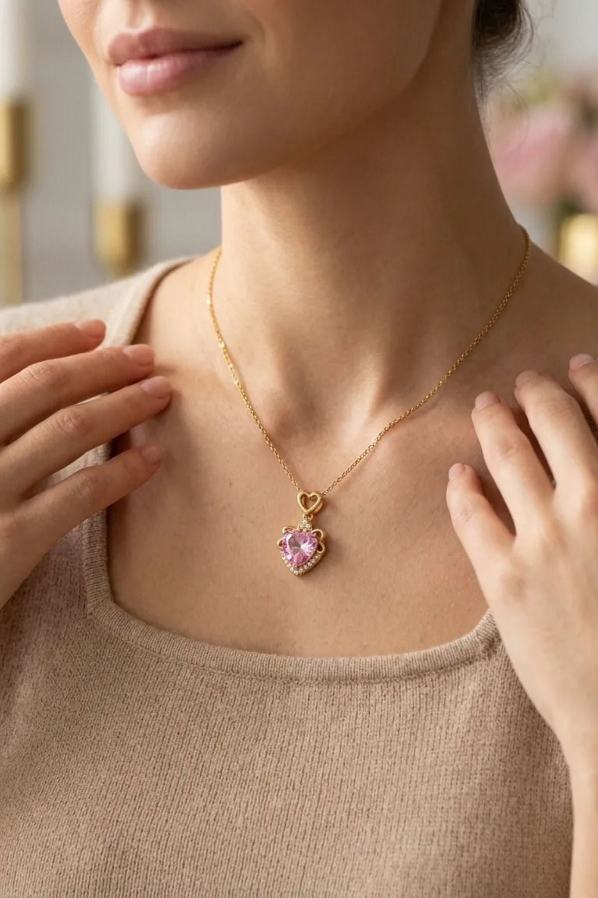 Amour Crystal Heart Pendant
